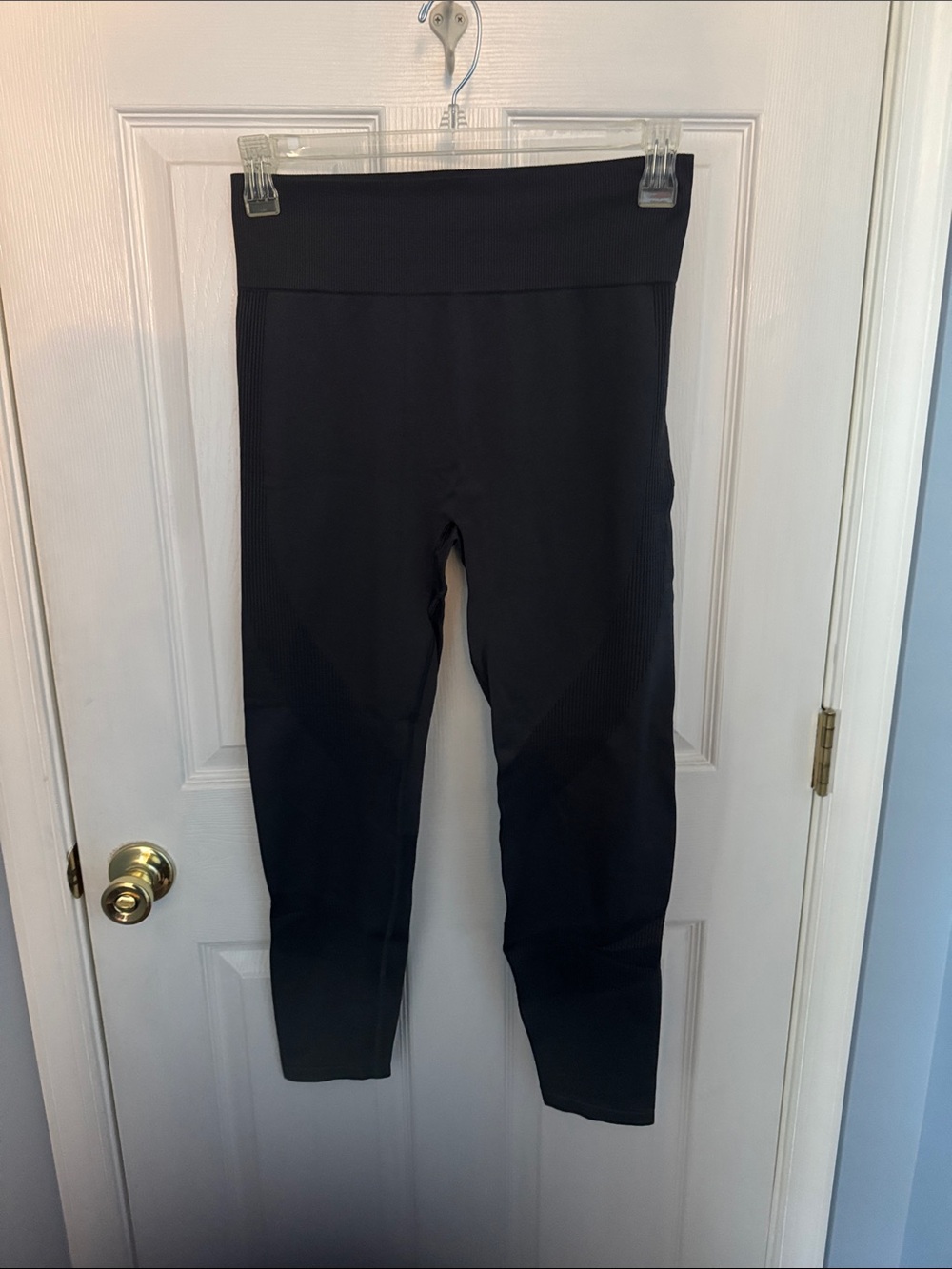 PINK Victoria's Secret Black High-Waist Ribbed Leggings